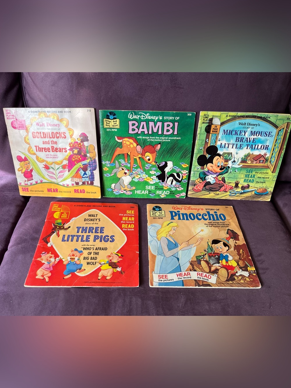 Disney Vintage Storybook Vinyl Record Collection lot